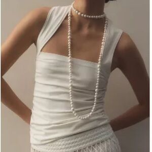 PILCRO RUCHED HALTER TUBE TOP